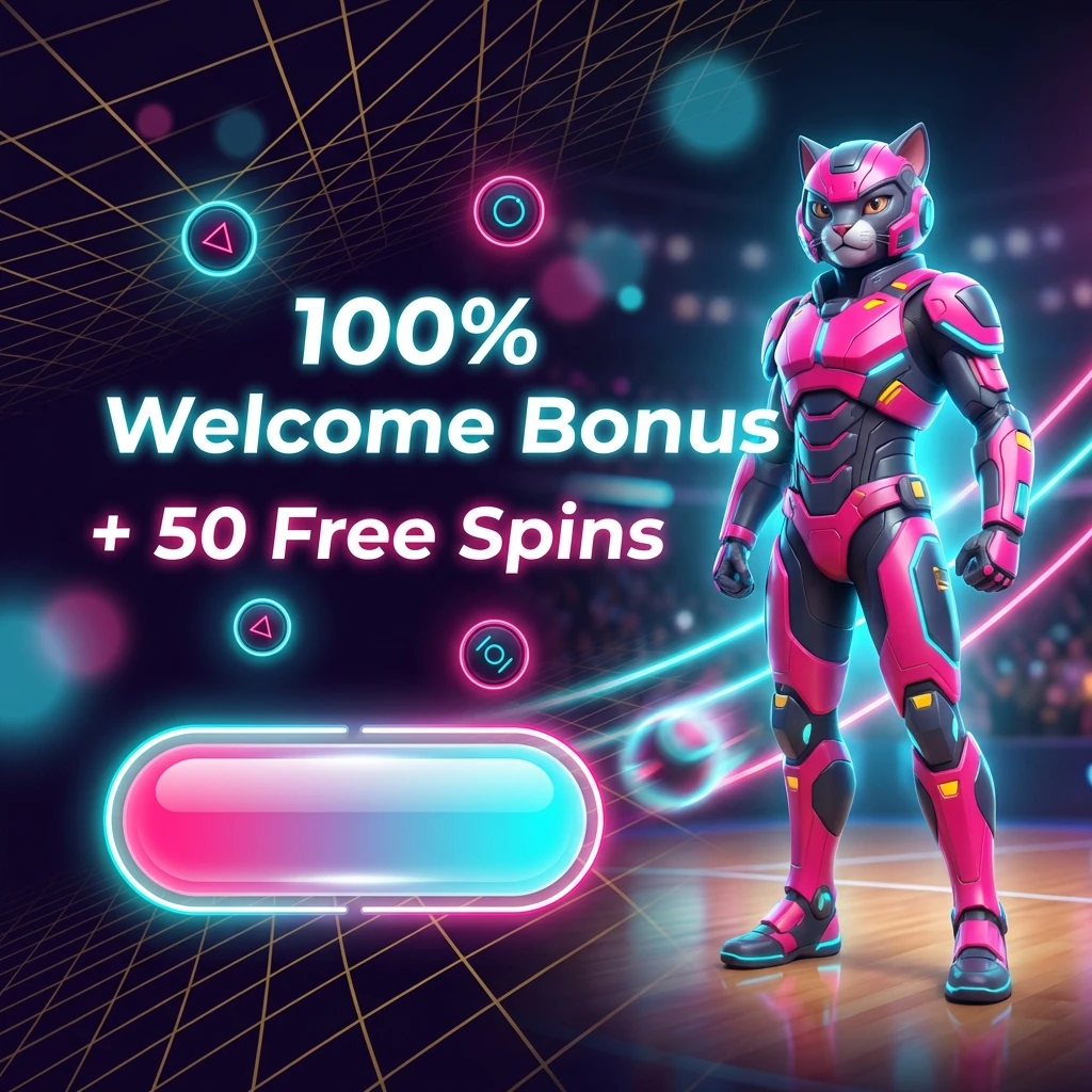 100% Welcome Bonus + 50 Free Spins